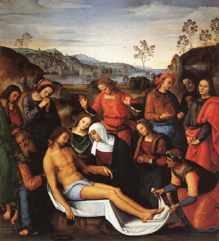 PERUGINO, Pietro The Lamentation over the Dead Christ Norge oil painting art